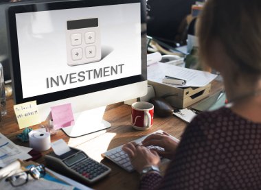 iş kadını bilgisayar ile çalışma