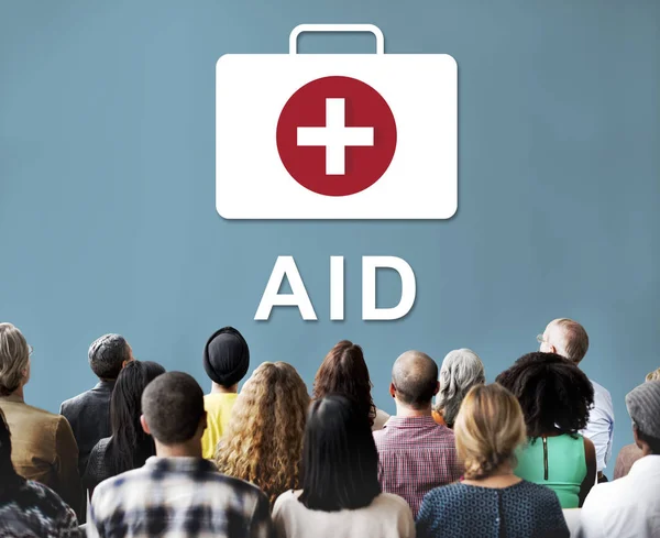 Persone in seminario con AID — Foto Stock