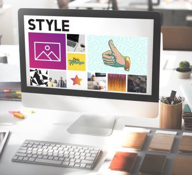 bilgisayar grafiği üstünde belgili tanımlık perde ile