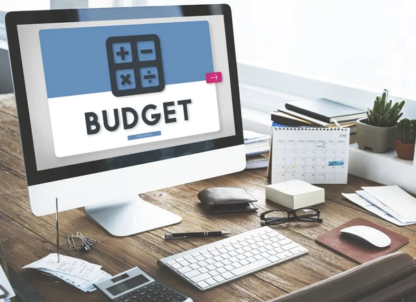 Computer in working place — Stock Photo, Image