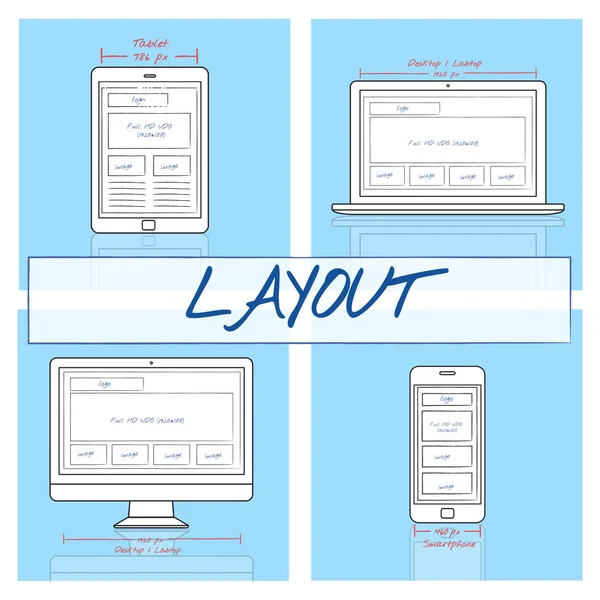 Designvorlage mit Layout — Stockfoto