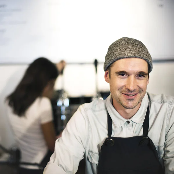 Baristas cerveja café — Fotografia de Stock