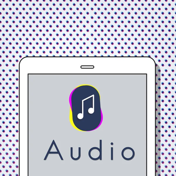 Design Template with Audio — Stock Photo, Image