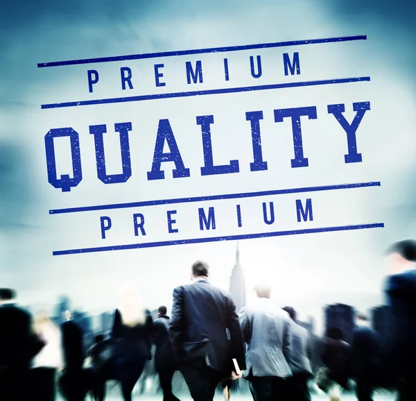 Mensen uit het bedrijfsleven en Premium kwaliteit stempel — Stockfoto