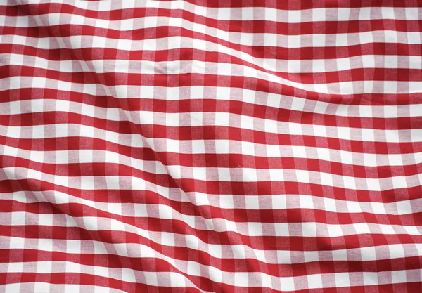 Red Checked Tablecloth — Stock Photo, Image