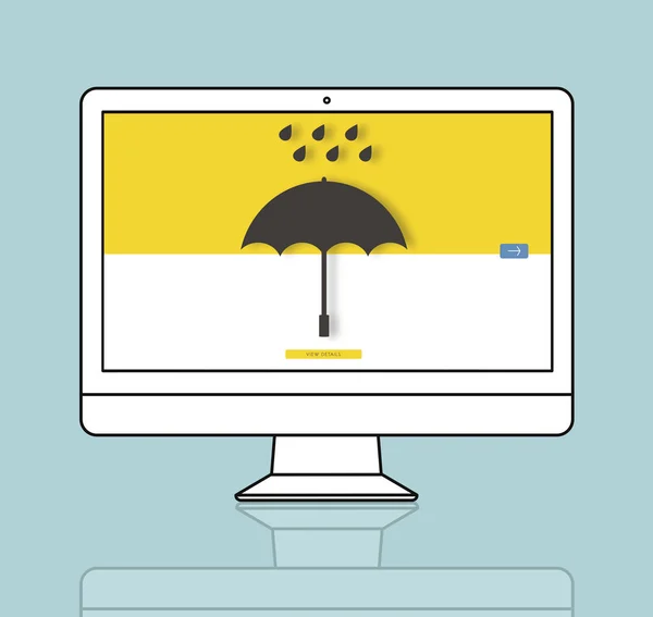 Design Template with umbrella — Stock Photo, Image