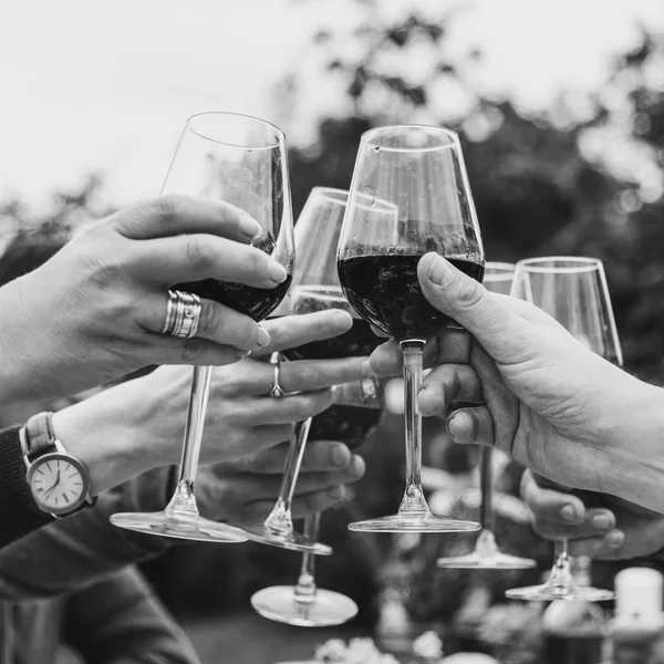 Menschen feiern und trinken — Stockfoto