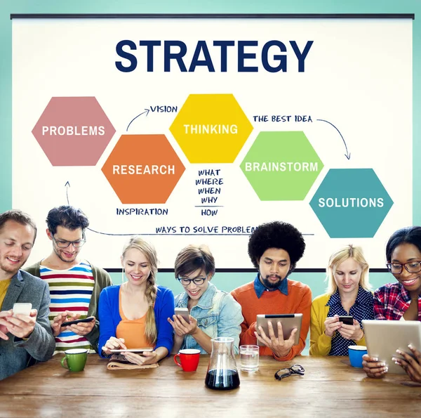 Diversidad Personas con concepto de estrategia — Foto de Stock