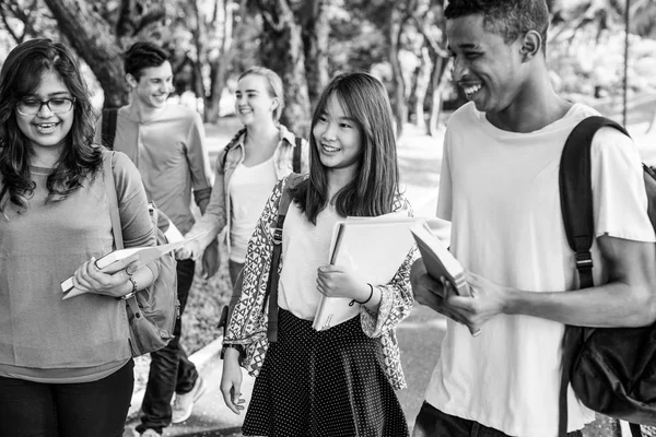 Diversos jovens estudantes — Fotografia de Stock