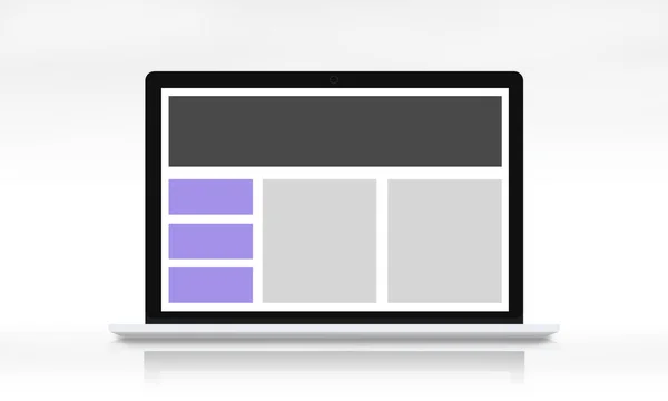 Modello di design con sito web — Foto Stock