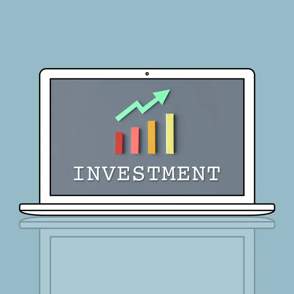 Ontwerpsjabloon met investeringen — Stockfoto