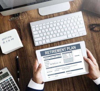 İşadamı tarama dijital tablet