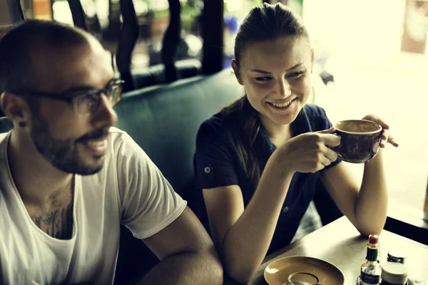 Couple Drinking Coffee — Stock Photo, Image