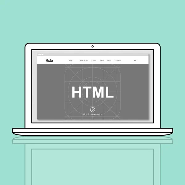 Design-Vorlage mit HTML — Stockfoto