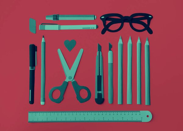 Colorful Pencils Scissor