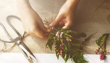 Çok güzel buket ve tablo için makaslar 