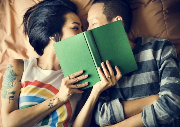 Casal de lésbicas momentos — Fotografia de Stock