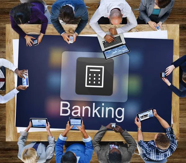 Gente de negocios con concepto bancario — Foto de Stock