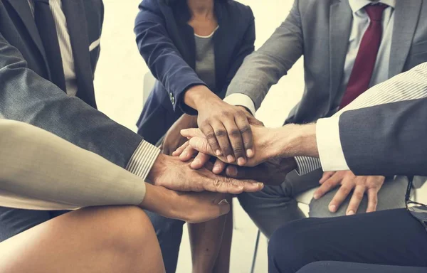 Business Team Stack händerna — Stockfoto