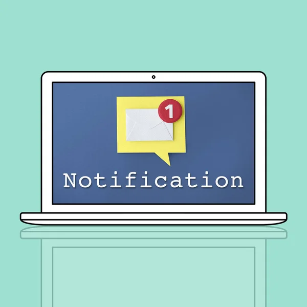 Design Template with Notification — Stock Photo, Image