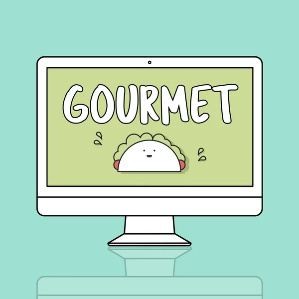 Design-Vorlage mit Gourmet — Stockfoto