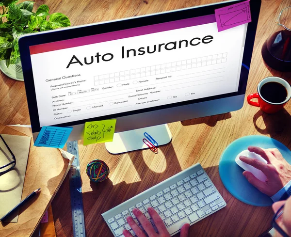 Auto Insurance Car Form Concept — Stock Photo, Image