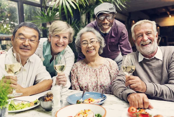 Senior pensioen Meetup groep — Stockfoto