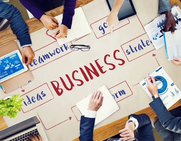 Pessoas de negócios com conceito de negócio — Fotografia de Stock