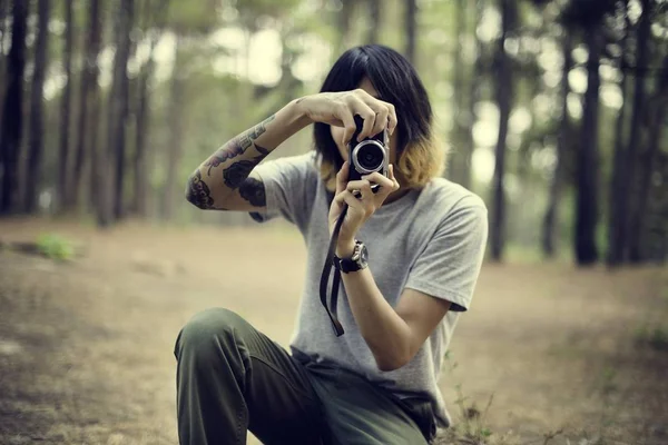 Fotograf tar bilder — Stockfoto