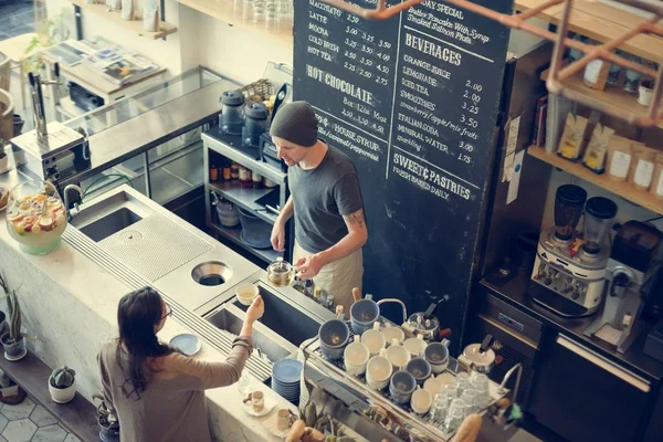 People at bar counter — Stock Photo, Image