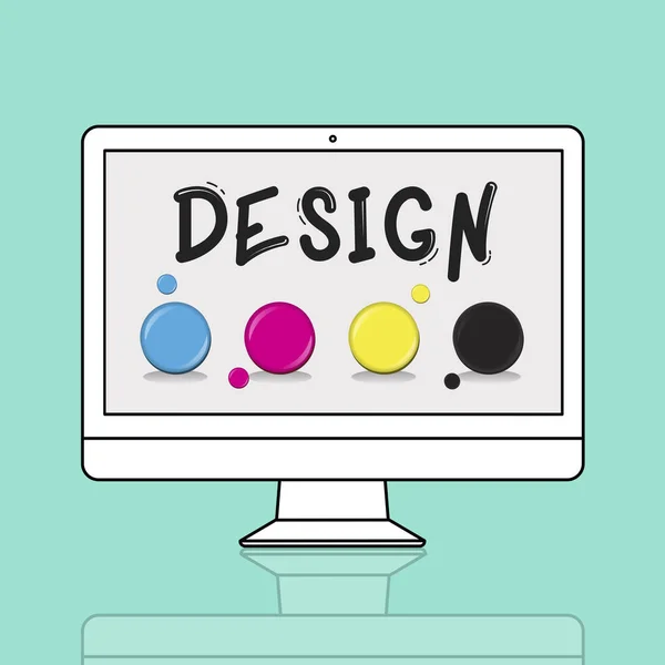 Design Template with cmyk — Stock Photo, Image