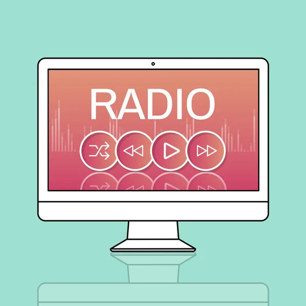Radyo ile tasarım şablonu — Stok fotoğraf