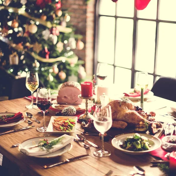 Julbord för högtider — Stockfoto