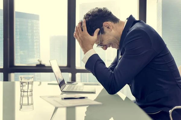 Stressful Businessman working — Stock Photo, Image