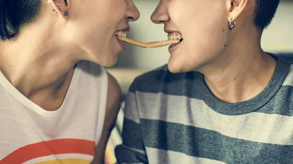 Lesbian Couple Moments — Stock Photo, Image