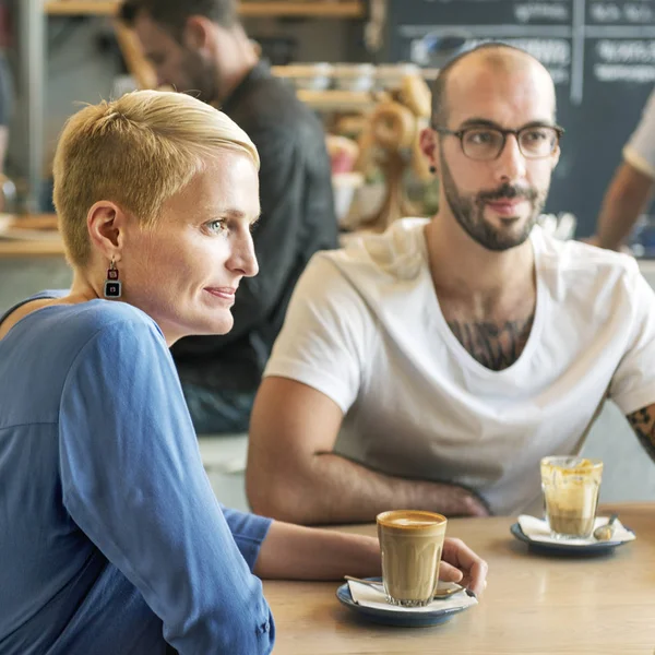 Casal no café — Fotografia de Stock