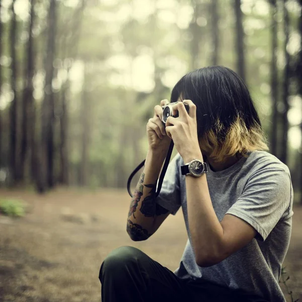 Fotograf fotografiert — Stockfoto