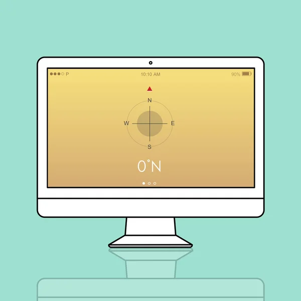 Web Design Template Monitor — Stockfoto