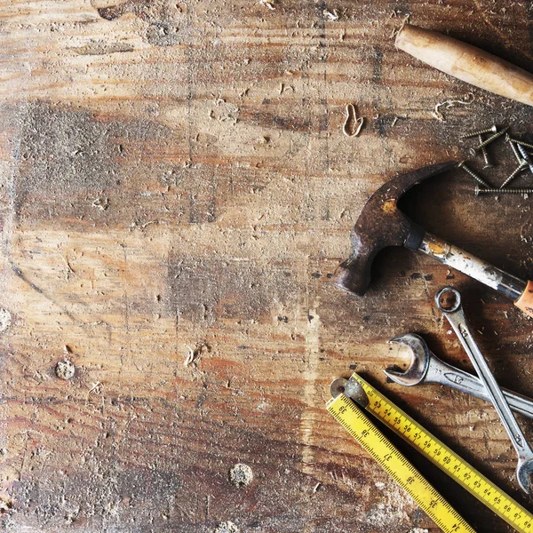 Woodworking tools in the workshop — Stock Photo, Image