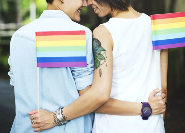 Casal de lésbicas momentos — Fotografia de Stock