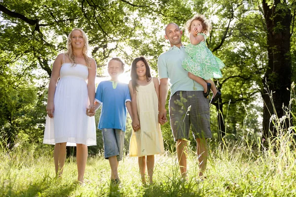 Family holding hands — Stock Photo, Image