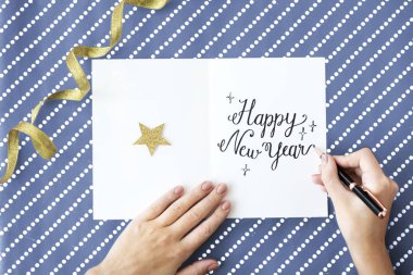 tebrik kartı üzerinde yazma kişi