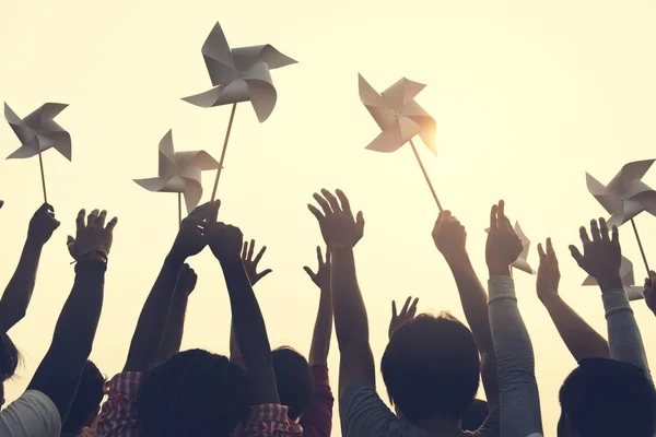 People with hands up Concept — Stock Photo, Image