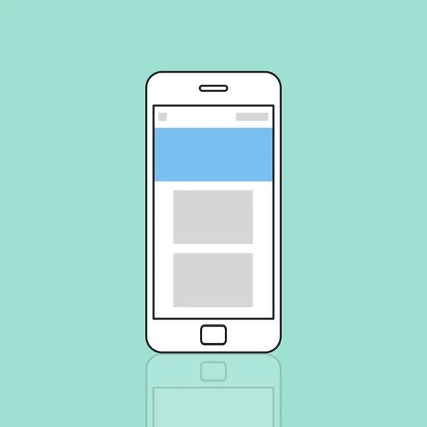 Шаблон веб-дизайна мобильного телефона — стоковое фото