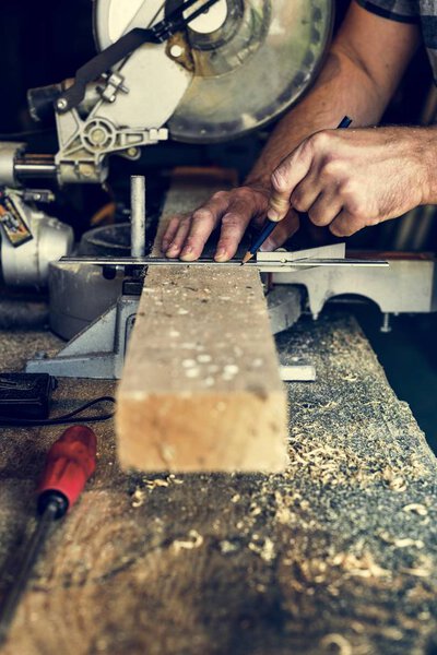 woodeworker Craftsman in workshop