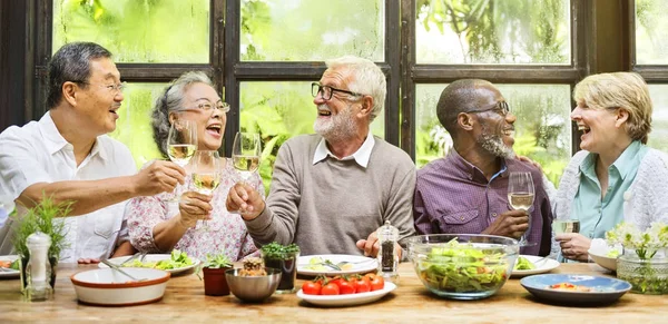 Senior pensioen Meetup groep — Stockfoto