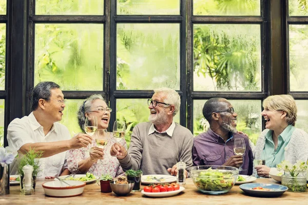 Senior pensioen Meetup groep — Stockfoto