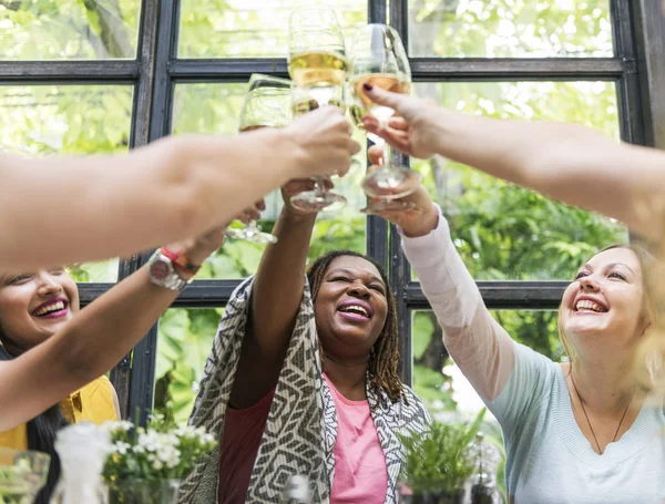 Vrouwen met diner — Stockfoto