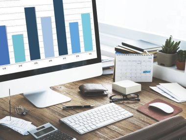 Ofis, banka donatımı ile çalışma masası