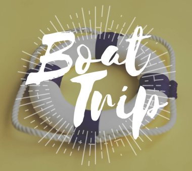 Lifebuoy Sarı zemin üzerine